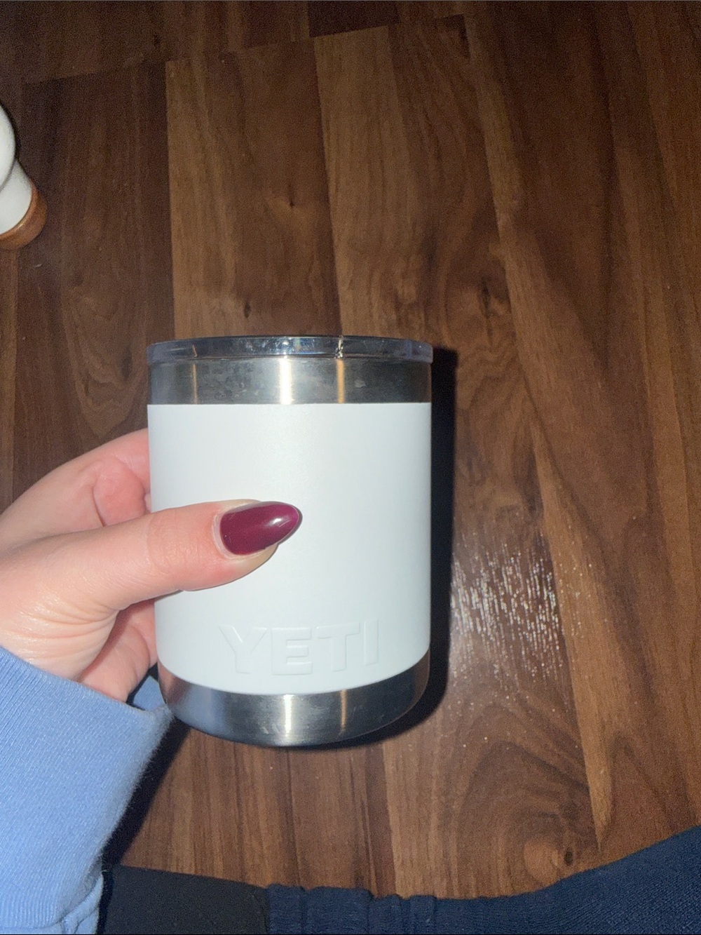 Yeti White Insulated Stainless mug glass